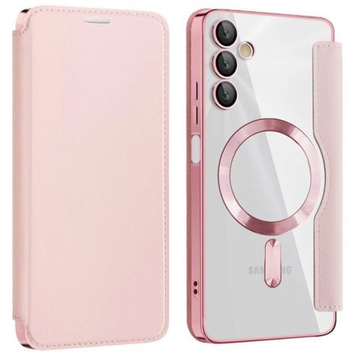 Techsuit - SmartMag Könyv Tok - Samsung Galaxy A05s - Rózsaszín tok