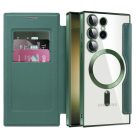 Techsuit - SmartMag könyvtok - Samsung Galaxy S23 Ultra - Zöld tok