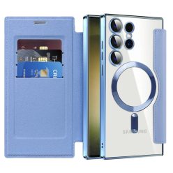   Techsuit - SmartMag könyvtok - Samsung Galaxy S23 Ultra - Világoskék tok