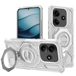   Xiaomi Redmi Note 14 5G - Techsuit - Carbon Shield PRO - Fehér Átlátszó. tok