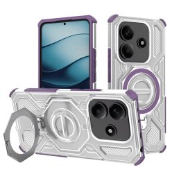   Techsuit - Carbon Shield PRO - Átlátszó lila tok Xiaomi Redmi Note 14 5G-hez