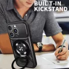 Techsuit - Strapabíró kamerás tok - iPhone 16 Pro - Fekete
