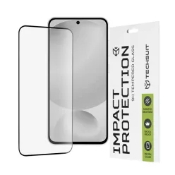   Teljes fedésű / Teljes ragasztós üvegfólia - Techsuit - 111D - Samsung Galaxy S25 FE - Fekete. üvegfólia