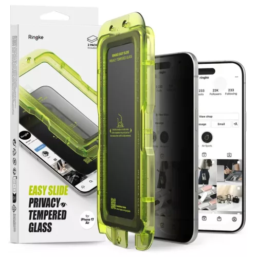 iPhone 17 Air Ringke Easy Slide 2-csomagos privát üvegfólia