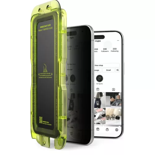 iPhone 17 Air Ringke Easy Slide 2-csomagos privát üvegfólia