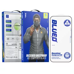   iPhone 15 Pro Max Fekete Blueo - Anti-Dust HD üvegfólia üvegfólia