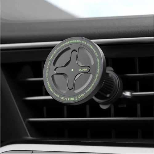 Blueo - Ape Legend autós tartó vezeték nélküli töltéssel - szellőzőrácsra, Type-C, 15W, 360°-os forgathatóság - fekete