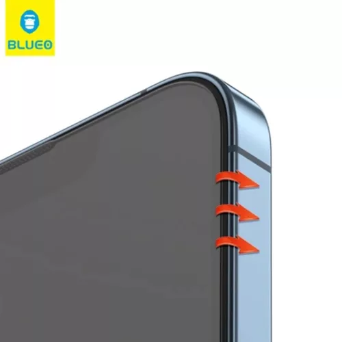 Blueo - Tükröződésmentes HD üveg - iPhone 15 / iPhone 16 - Fekete üvegfólia