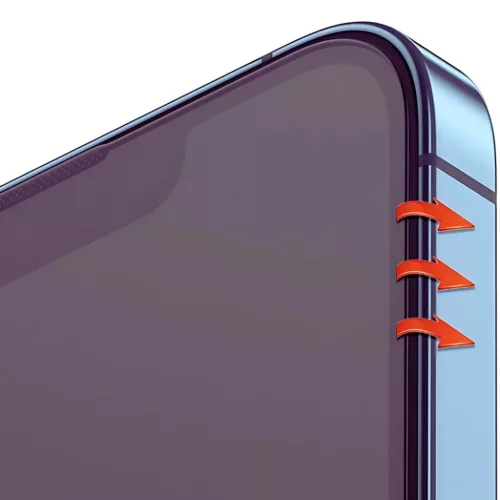 Blueo - Tükröződésmentes HD üveg applikátorral Pro - iPhone 15 / iPhone 16 - Fekete üvegfólia