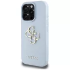 iPhone 16 Pro 6,3" Kék Guess Hardcase PU Grained Big 4G és Classic Logo tok