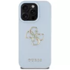 iPhone 16 Pro 6,3" Kék Guess Hardcase PU Grained Big 4G és Classic Logo tok