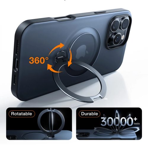 iPhone 17 Pro Max - Ostand Spin MagSafe Series Torras - Fekete tok