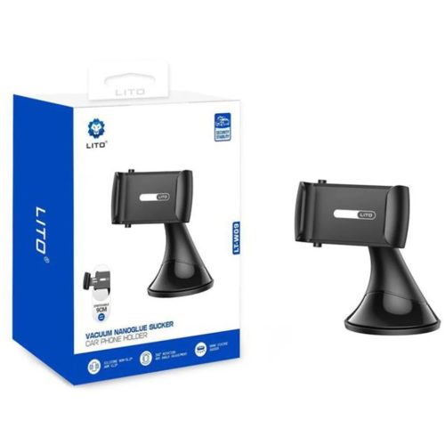 Lito Autós tartó Nano Glue Sucker (LT-W09) - Műszerfalra, Szélvédőre, Csúszásmentes, Fúrás nélküli, 360°, Ultra könnyű - Szürke