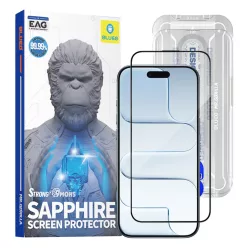   iPhone 17 Air Fekete Blueo - Sapphire képernyővédő applikátorral Pro üvegfólia