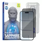 iPhone 17 Air Fekete Blueo - Sapphire Privacy képernyővédő applikátorral Pro üvegfólia