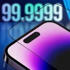 iPhone 16 Pro / iPhone 17 / iPhone 17 Pro Fekete Blueo Sapphire Privacy képernyővédő alkalmazóval Pro üvegfólia