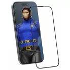 iPhone 16 Pro / iPhone 17 / iPhone 17 Pro Fekete Blueo Crystal Anti-Scratch üveg applikátorral üvegfólia