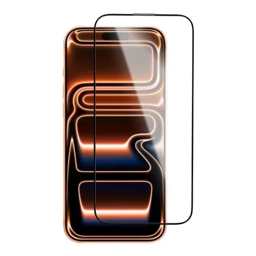 iPhone 16 Pro / iPhone 17 / iPhone 17 Pro Fekete Blueo Crystal Anti-Scratch üveg applikátorral üvegfólia