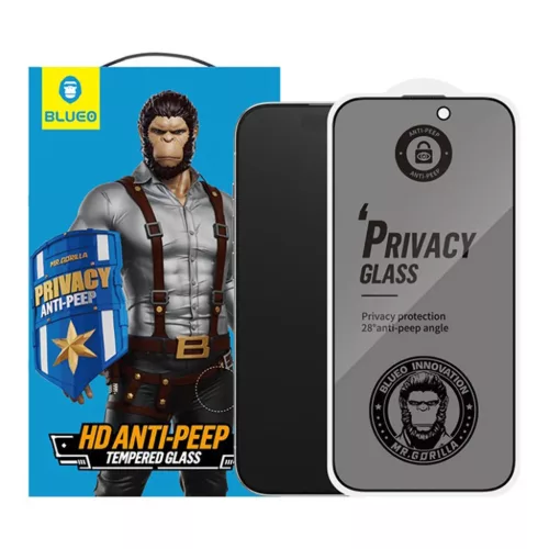 iPhone 17 Air Black Blueo - Anti-Peep Privacy Glass üvegfólia