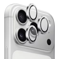   iPhone 17 Pro / iPhone 17 Pro Max Ezüst Gyémánt Blueo - Original Metal Frame Lencse Üveg üvegfólia