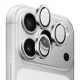 iPhone 17 Pro / iPhone 17 Pro Max Ezüst Gyémánt Blueo - Original Metal Frame Lencse Üveg üvegfólia