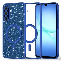   Samsung Galaxy A17 5G Techsuit - Luxury Glitter MagSafe - Deep Blue tok
