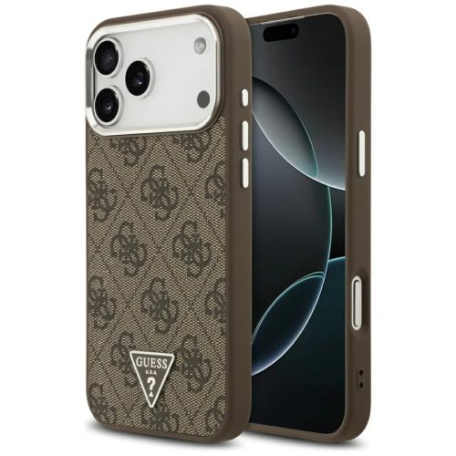 iPhone 17 Pro Max Guess Hardcase 4G Triangle Logo MagSafe (GUHMP17XP4TSRCMW) - Barna tok