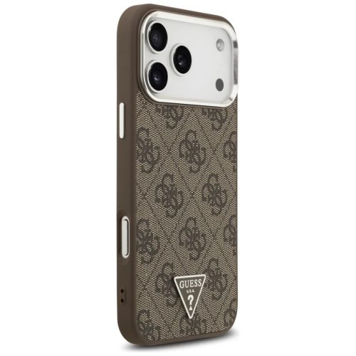 iPhone 17 Pro Max Guess Hardcase 4G Triangle Logo MagSafe (GUHMP17XP4TSRCMW) - Barna tok