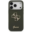 iPhone 17 Pro Max Guess Silicone Big 4G Script tok khaki