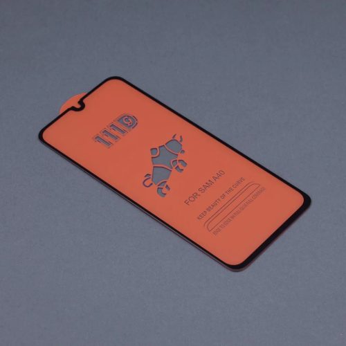 Techsuit - 111D Teljes Borítású / Teljes Ragasztású Üveg - Samsung Galaxy A40 - Fekete üvegfólia