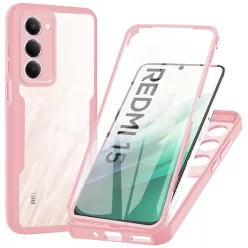   Xiaomi Redmi 15 4G / Redmi 15 5G Pink Techsuit ColorVerse 360 Series + Képernyővédő tok