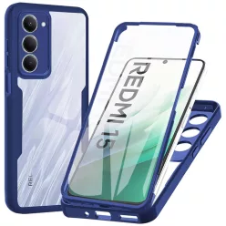   Xiaomi Redmi 15 4G / Redmi 15 5G Kék Techsuit - ColorVerse 360 sorozat + Képernyővédő tok
