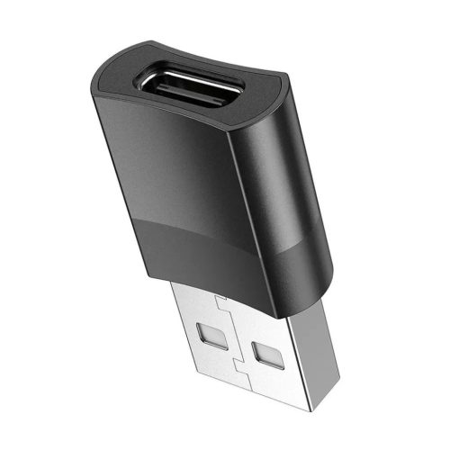 HOCO UA17 USB-A/USB-C OTG Adapter fekete