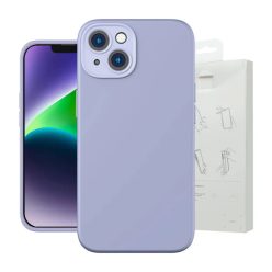   Baseus Liquid Silica iPhone 14 Plus tok, üvegfólia és tisztítókészlet (lila)