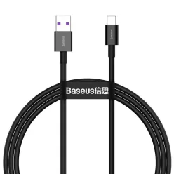   Baseus Superior USB - USB Type-C gyors töltés adatkábel 66 W (11 V / 6 A) Huawei SuperCharge SCP 1 m fekete (CATYS-01)