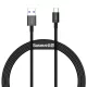Baseus Superior USB - USB Type-C gyors töltés adatkábel 66 W (11 V / 6 A) Huawei SuperCharge SCP 1 m fekete (CATYS-01)