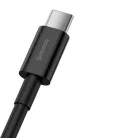 Baseus Superior USB - USB Type-C gyors töltés adatkábel 66 W (11 V / 6 A) Huawei SuperCharge SCP 1 m fekete (CATYS-01)