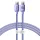 Baseus CAJY000605 Crystal Shine sorozat adatkábel USB-C - USB-C 100W 1,2 m Lila