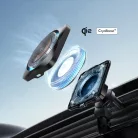 Műszerfalra és szellőzőre szerelhető ESR Halolock Cryoboost MagSafe autós telefontartó vezeték nélküli töltő QI2 15w frosted onyx