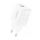 Foneng EU56 1xUSB-A, 1xUSB-C, 20W (Fehér) + USB-A - Lightning kábel