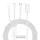 Baseus CAMLTYS-02 Superior Gyors Töltő- és Adatkábel 3in1 USB-C, Lightning, MicroUSB 1.5m Fehér