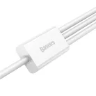 Baseus CAMLTYS-02 Superior Gyors Töltő- és Adatkábel 3in1 USB-C, Lightning, MicroUSB 1.5m Fehér