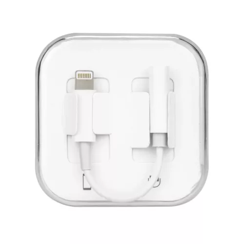 Adapter AUX Lightning (férfi) - Jack 3,5 mm (női) BOX fehér