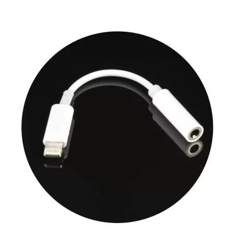 Adapter AUX Lightning (férfi) - Jack 3,5 mm (női) BOX fehér