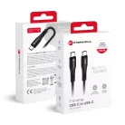 USB-C FORCELL F-ENERGY C347 kábel Type C - Type C QC4.0 PD 5A 100W Szilikon 1 m fekete
