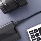 USB-C FORCELL F-ENERGY C347 kábel Type C - Type C QC4.0 PD 5A 100W Szilikon 1 m fekete