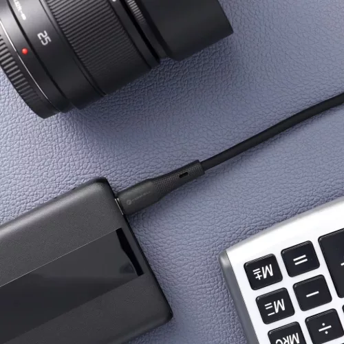 USB-C FORCELL F-ENERGY C347 kábel Type C - Type C QC4.0 PD 5A 100W Szilikon 1 m fekete