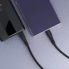 USB-C FORCELL F-ENERGY C347 kábel Type C - Type C QC4.0 PD 5A 100W Szilikon 1 m fekete