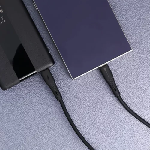 USB-C FORCELL F-ENERGY C347 kábel Type C - Type C QC4.0 PD 5A 100W Szilikon 1 m fekete