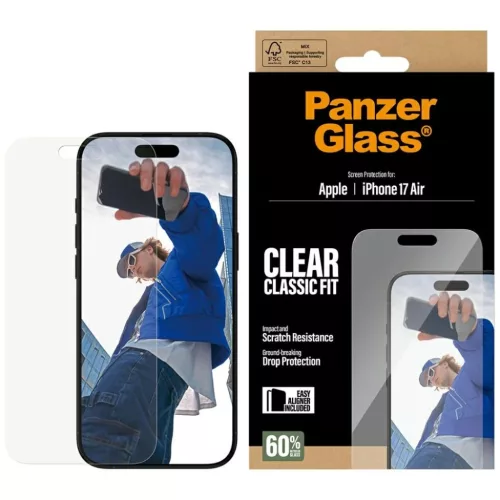 iPhone 17 Air PanzerGlass Classic Fit EasyAligner Edzett Üveg üvegfólia